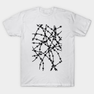 Trapped Black on White T-Shirt